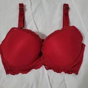 Soft And Sexy Red Lace Bra